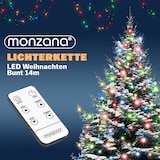 thumbnail of Monzana Lichterkette 700 LED mehrfarbig bunt Fernbedienung Innen Außen Weihnachtsbaum Weihnachten Deko Weihnachtsdeko