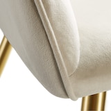 thumbnail of tectake Ensemble de 4 chaises rembourrées aspect velours crème et or - 404902