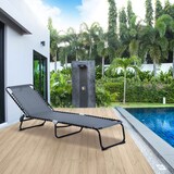 thumbnail of Outsunny Espreguiçadeira de Jardim Dobrável e Ajustável com 4 Posições Espreguiçadeira Reclinável para Exterior 197x58x76cm Cinza