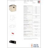 thumbnail of Casinha de jardim Bh16 Gaeta 178x218 em madeira de abeto natural 16 mm com porta simples com janela, telhado e chão OSB3, montagem