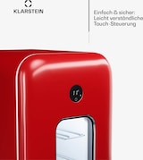 thumbnail of Klarstein Shirley 15 Uno Weinkühlschrank 15 Flaschen 5 - 20 °C Touch Retro Rot