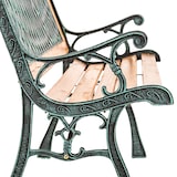 thumbnail of tectake Banco para jardín de madera y hierro fundido TAMARA 128x51x73cm  marrón - 401423