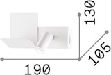 thumbnail of komodo 1 ap sx usb, wandleuchte aus weißem metall, ideal lux