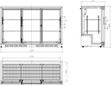 thumbnail of Barkühlschrank TAMANDUA | 3x Glasschiebetür + LED | 320 Liter, HxBxT 85x135x52cm | 0/+10°C | Schwarz | + CHEFGASTRO Geschirrtuch