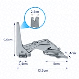 thumbnail of AEG 221120104/7 Türscharnier Scharnier links oben rechts unten Kühlschrank