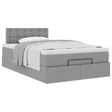 thumbnail of vidaXL Ottoman-Bett mit Matratze Hellgrau 120x200 cm Stoff