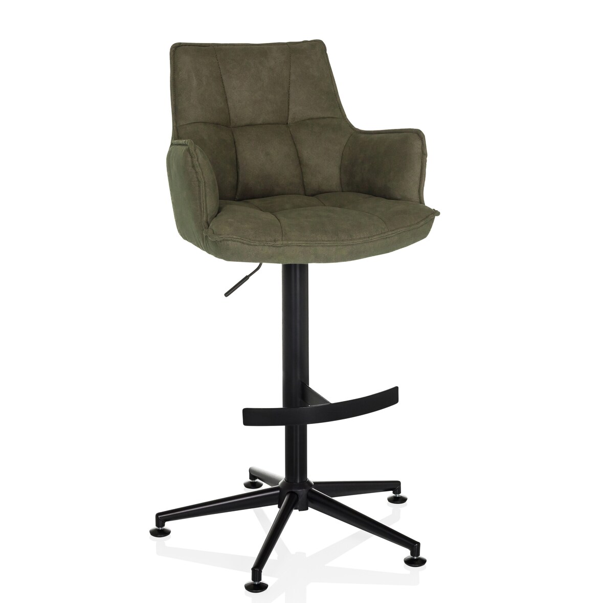 Barhocker / Barstuhl SOLAO LIFE HIGH Stoff grün hjh LIVING