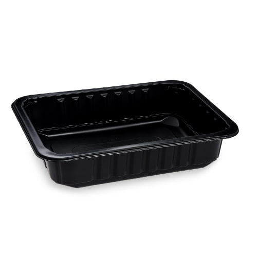 320 Menü-Schalen PP ungeteilt schwarz 227 x 178 x 50 mm