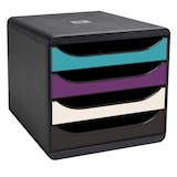thumbnail of Exacompta 310101D Schubladenbox BIG BOX, 4 Schubladen, Kollektion Titan Farben sortiert