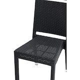 thumbnail of METRO PROFESSIONAL Cadeira empilhável Barbados com pega, rattan PE, preto