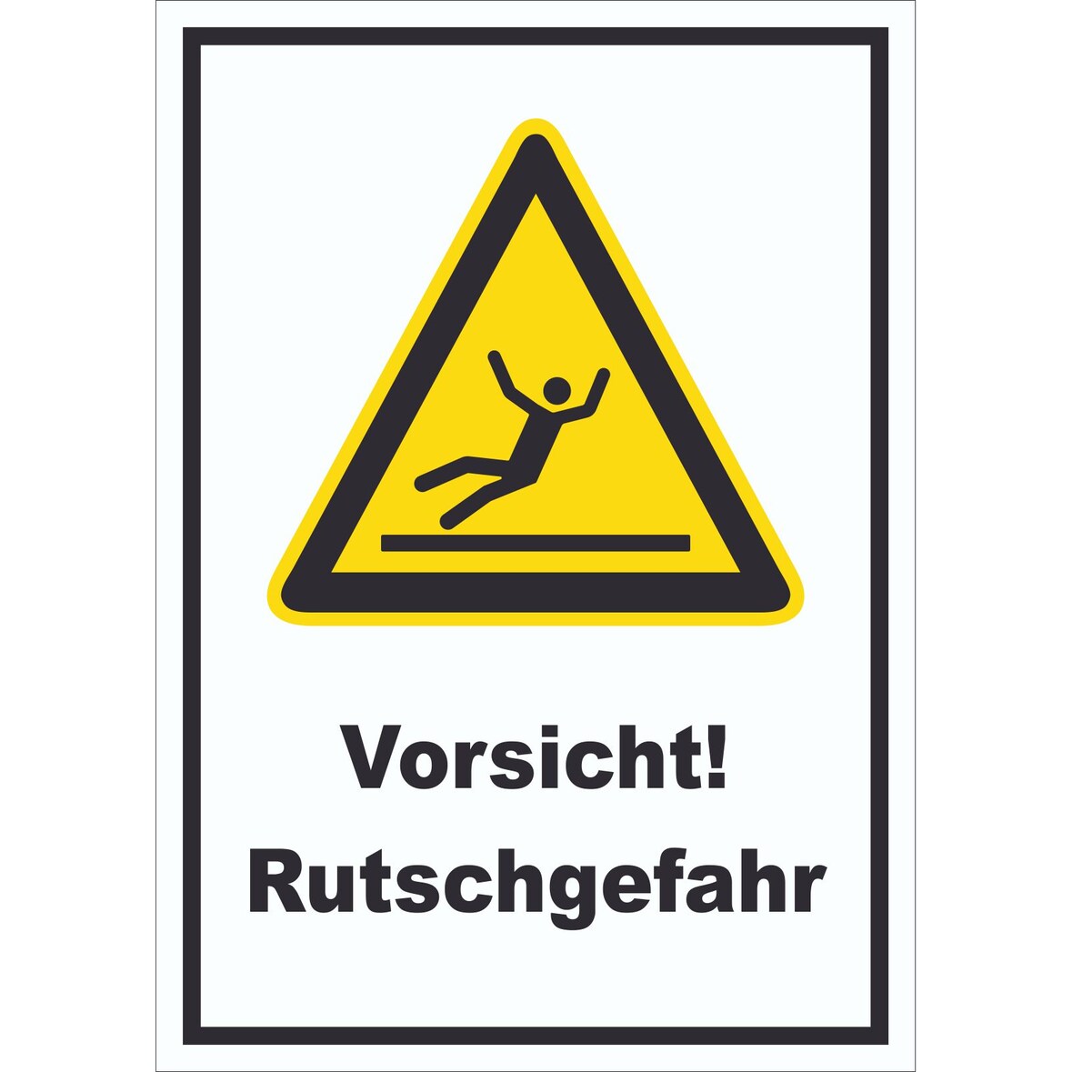 Vorsicht Rutschgefahr Schild A5 (148x210mm)