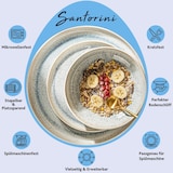 thumbnail of SÄNGER Steingut Geschirrset Santorini, Tafelservice 12 teilig für 4 Personen