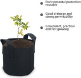 thumbnail of Intirilife 2x Vlies Pflanzsack in 56 Liter - 15 Gallon - 50 x 30 cm - Pflanzen Blumen Übertopf aus Vliesstoff mit Tragegriffen für Garten