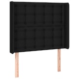 thumbnail of vidaXL Kopfteil mit Ohren Schwarz 93x16x118/128 cm Stoff