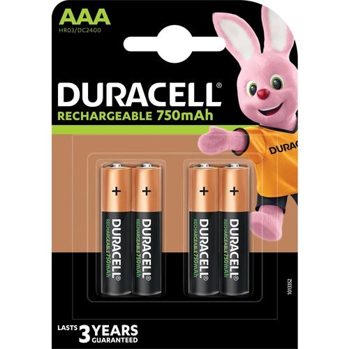 Duracell Batterien Rechargeable Plus AAA 4 Stück