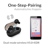 thumbnail of XORO KHB 25 Kabelloser In-Ear-Kopfhörer integrierter Akku TWS-Technologie Mikrofon Separate Ladebox EIN-Tasten-Steuerung BT 5.0 HFP HSP A2DP Schwarz