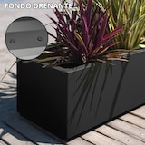 thumbnail of Jardinera rectangular Ethica cm.80 grafito