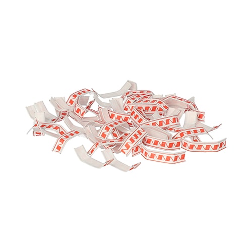 Starpak 1000 Verschluss-Clips, drahtverstärktes Papier 3,3 cm x 0,8 cm x 0,1 cm rot/weiss