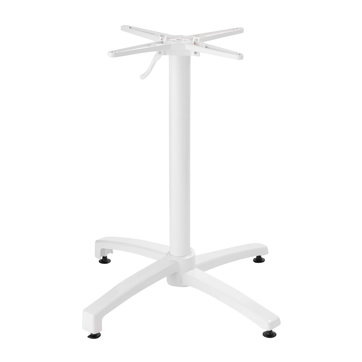 Pied de table avec système inclinable en aluminium blanc Klipo - Oviala