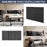 thumbnail of Werkzeugwand Metall Lochwand RUBI - 3 teilige Lochplatte | Werkzeughalter Werkzeuglochwand Werkzeugaufbewahrung 60x120x1cm Schwarz