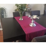 thumbnail of Kerst Tafelloper 45 x 150 cm Bordeaux Rood & Zilver