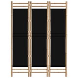 thumbnail of Décoshop26 - Paravent séparateur de pièce cloison pliante 3 panneaux 120 cm bambou et toile noir DEC031187