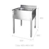 thumbnail of Fregadero Acero Inoxidable para Hostelería de 1 Cuba - GASTROEQUIP