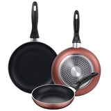 thumbnail of Bergner - Set di 3 padelle Ø16/20/24cm in alluminio pressato Paradise per induzione, con set di 3 coltelli in acciaio inox e supporto magnetico