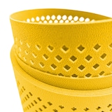 thumbnail of zaun|zu® Sichtschutzstreifen Premium Gelocht Diamant-Muster für Doppelstabmatten Gelb 26m