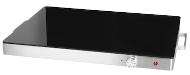 Warmhoudplaat HWT1400, gehard glas / aluminium / roestvrij staal, 400W, 59.6 x 43 x 6.5 cm