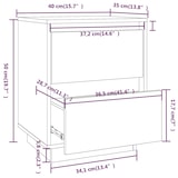 thumbnail of vidaXL Nachttisch 40x35x50 cm Massivholz Kiefer