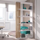 thumbnail of Libreria soggiorno Lugo 5 ripiani, colore bianco/rovere, 180 cm altezza