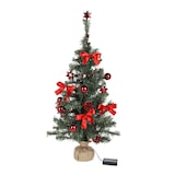 thumbnail of 20 LED Weihnachtsbaum Tannenbaum Christbaum Baum geschmückt rot 75 cm