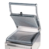 thumbnail of Romux® Grelhador de Contato Elétrico de 26 cm de Bancada em Aço Inox com Superfície Dupla Ranhurada | Grelhador Profissional 300° - 1300 W