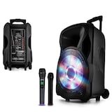 thumbnail of Enceinte sono mobile amplifiée 700W 12" LED/USB/BT/SD/FM + 2 micros sans-fil PARTY12 SA50593A-N1