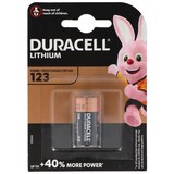 thumbnail of Duracell CR123A Photobatterie CR123 A Lithium Batterie DL123A, Abmessungen 34,5 x 17mm