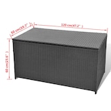 thumbnail of vidaXL Garten-Auflagenbox Schwarz 120x50x60 cm Poly Rattan