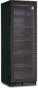 thumbnail of KLIMAITALIA Belüfteter Wein-Softdrink-Kühlschrank mit Glastür. LED-Beleuchtung. Regale und Korb. Digitales Thermometer. Temperatur 0°C/+10°C. CV180BEV