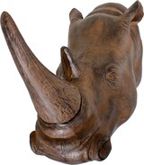 thumbnail of Deko-Geweih NASHORN Kunststoff Antik-braun 28x61x52cm Geweih Tier-Dekoration