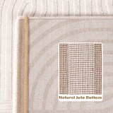 thumbnail of Carpetsale24, Kurzflor Teppich Wohnzimmer 160 x 230 cm, Creme Einfarbig Skandi-Boho Deko, 3D-Effekt, Extra Weich für Flur, Schlafzimmer und Küche