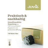 thumbnail of Trinkhalm in Schwarz aus Papier FSC®, Ø 8 mm / 15 cm, 150 Stück in Pappkarton