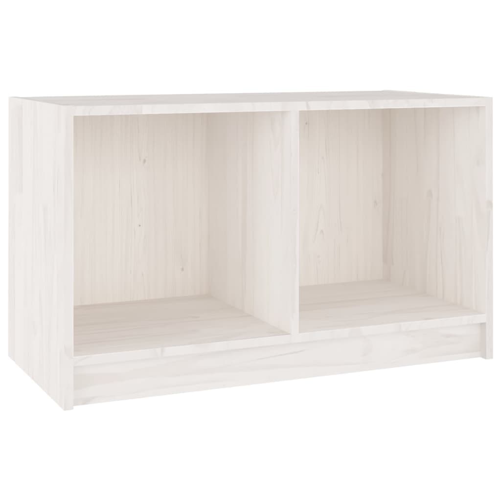 vidaXL TV-Schrank Weiß 70x33x42 cm Massivholz Kiefer