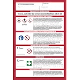 thumbnail of Aushang, Betriebsanweisung für Heizöl EL und Dieselkraftstoff - GHS/ISO 7010 Piktogramme - 200x300x1.5 mm Kunststoff