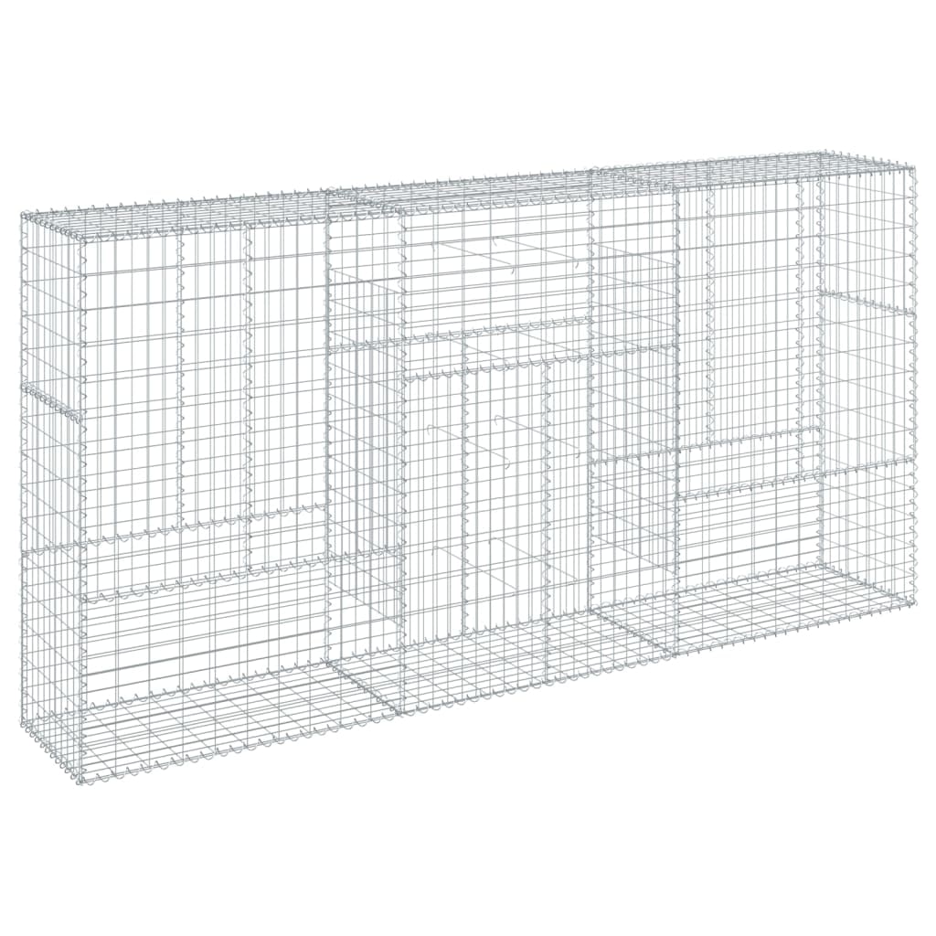 vidaXL Gabione mit Deckel 300x50x150 cm Verzinktes Eisen