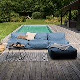 thumbnail of Pacific blauw 4-zits vaste modulaire hoekbank