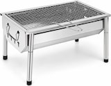 thumbnail of Barbecue A Carbone Portatile Pieghevole In Acciaio Inox Con Griglia Smontabile Gambe Regolabili Design Salvaspazio Campeggio 40 X 28 X 21.5 Cm Acciaio
