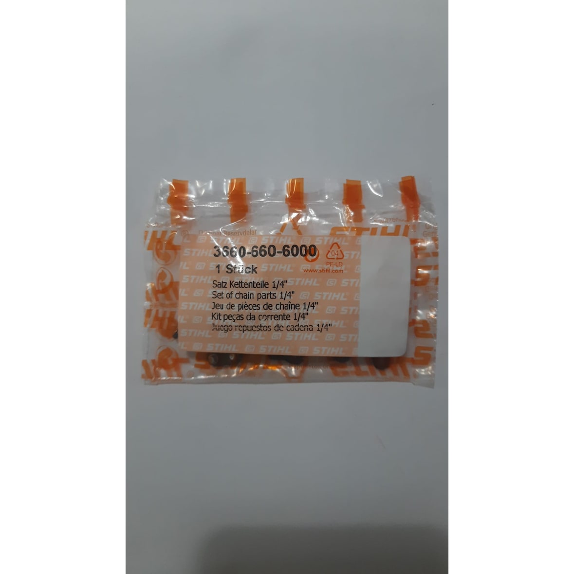 10x STIHL Original Kettenglied, Nieten, Verbindungsglieder 1/4" 36606606000