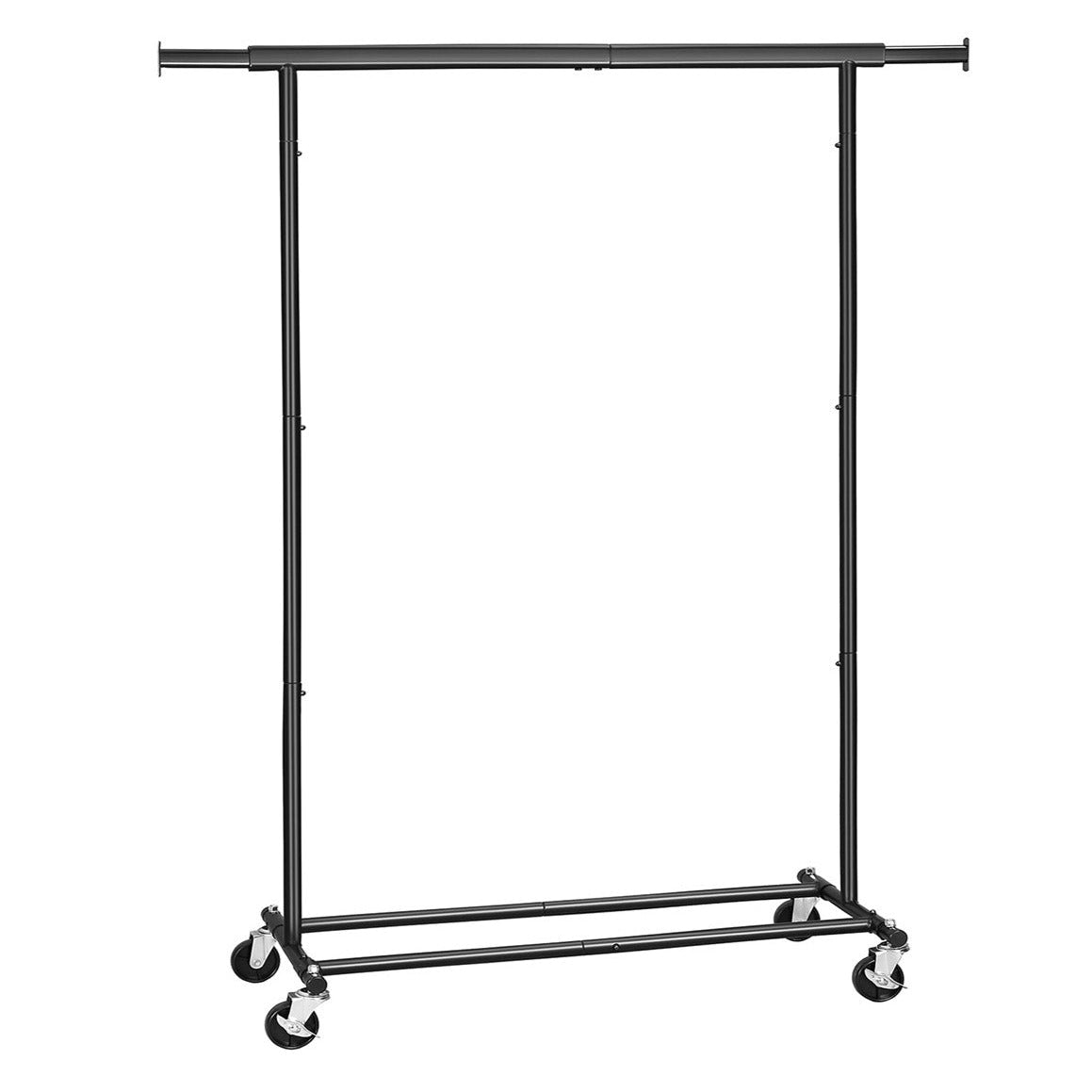 Helloshop26 - Portant à vêtements avec roulettes charge de 70 kg porte-vêtements durable pliable penderie extensible 160 cm étagère 12_0003660