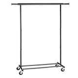 thumbnail of Helloshop26 - Portant à vêtements avec roulettes charge de 70 kg porte-vêtements durable pliable penderie extensible 160 cm étagère 12_0003660