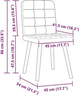 thumbnail of vidaXL Esszimmerstühle 2 Stk. Jeansblau Stoff